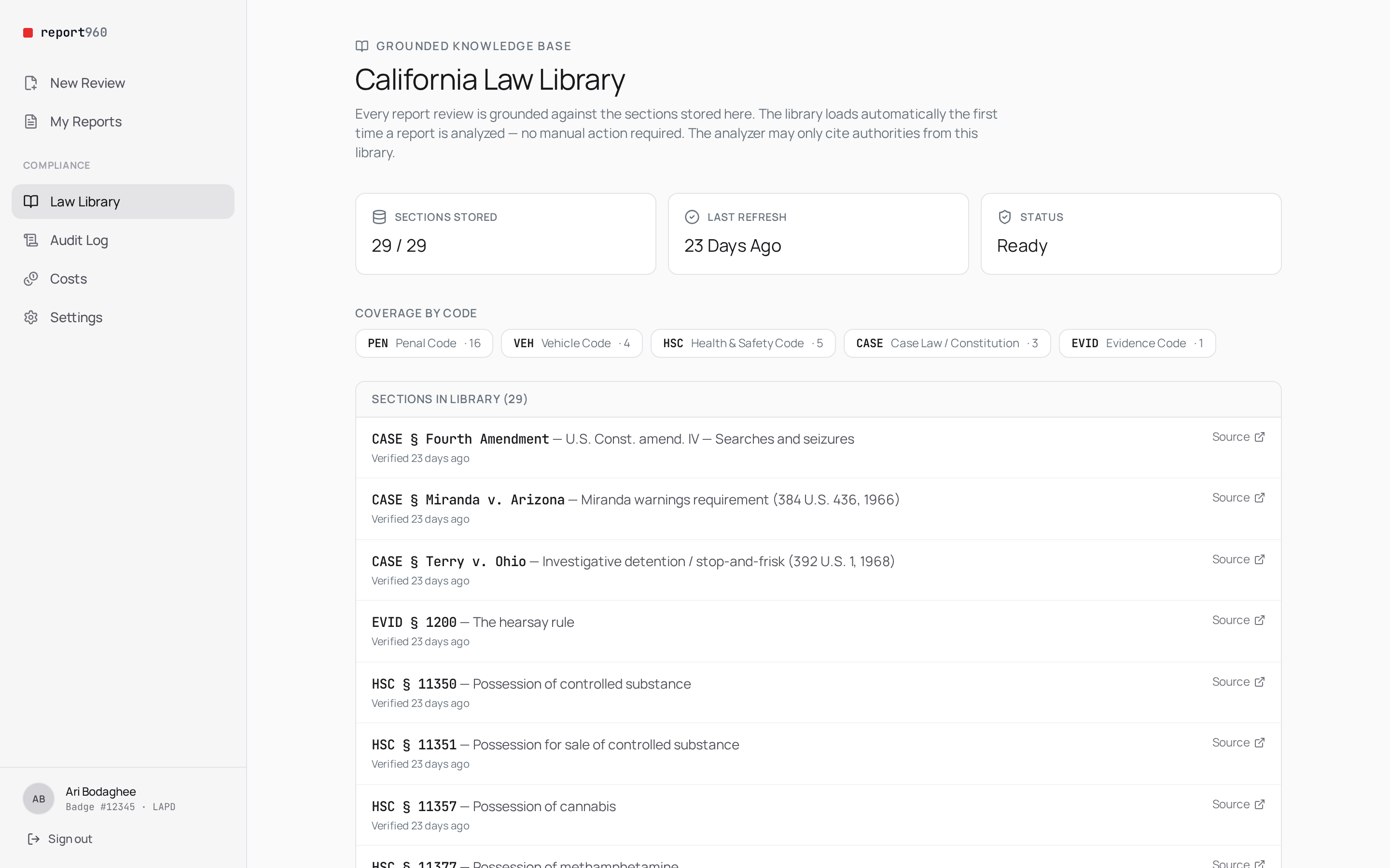 Report960 California Law Library